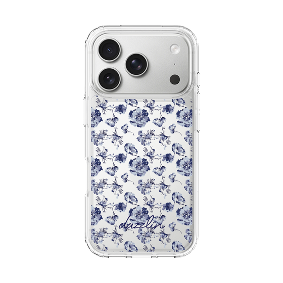 Slim Protection Case［ dazzlin - BlueFlower - Clear ］