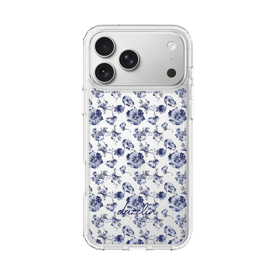 Slim Protection Case［ dazzlin - BlueFlower - Clear ］