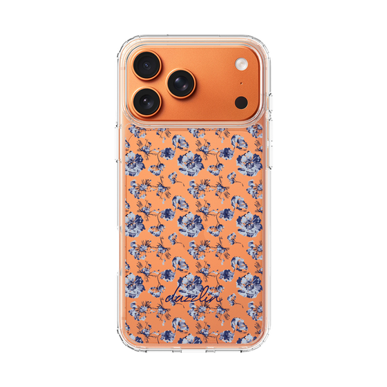 Slim Protection Case［ dazzlin - BlueFlower - Clear ］