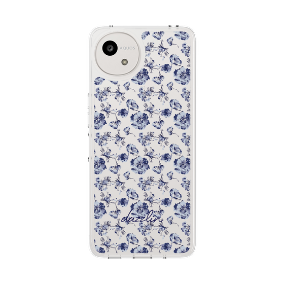 Slim Protection Case［ dazzlin - BlueFlower - Clear ］