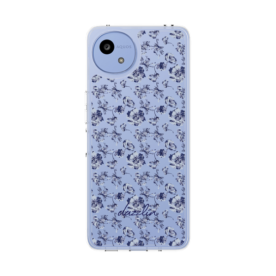 Slim Protection Case［ dazzlin - BlueFlower - Clear ］