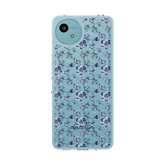 Slim Protection Case［ dazzlin - BlueFlower - Clear ］