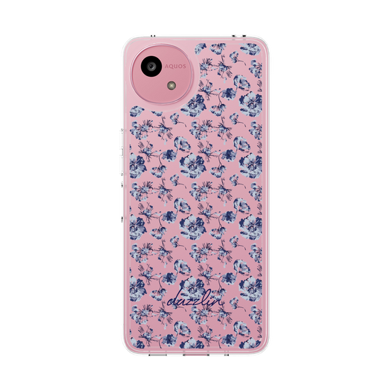 Slim Protection Case［ dazzlin - BlueFlower - Clear ］