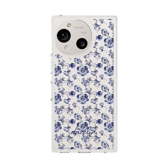 Slim Protection Case［ dazzlin - BlueFlower - Clear ］