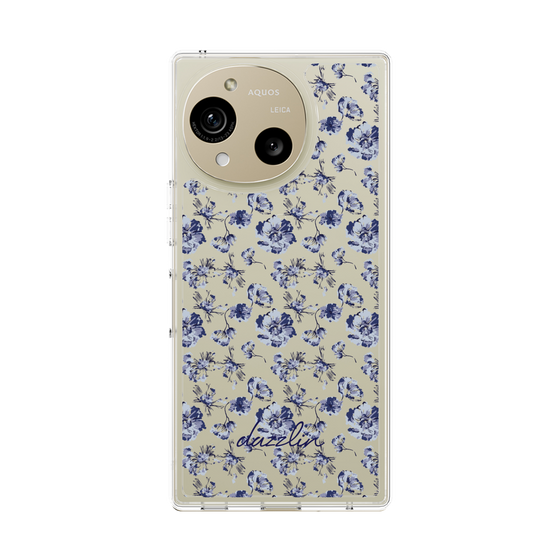 Slim Protection Case［ dazzlin - BlueFlower - Clear ］