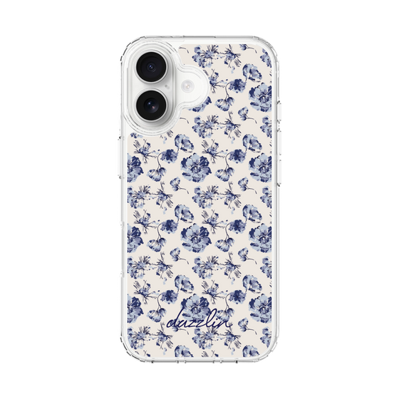 Slim Protection Case［ dazzlin - BlueFlower - Beige ］