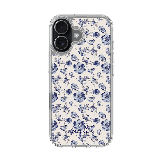 Slim Protection Case［ dazzlin - BlueFlower - Beige ］