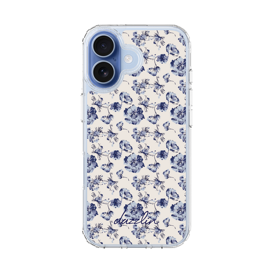 Slim Protection Case［ dazzlin - BlueFlower - Beige ］