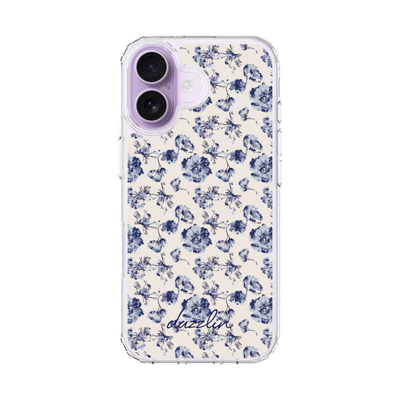 Slim Protection Case［ dazzlin - BlueFlower - Beige ］