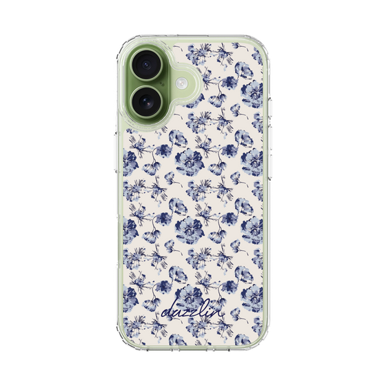 Slim Protection Case［ dazzlin - BlueFlower - Beige ］