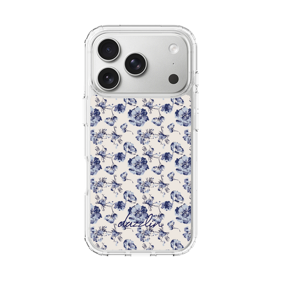 Slim Protection Case［ dazzlin - BlueFlower - Beige ］