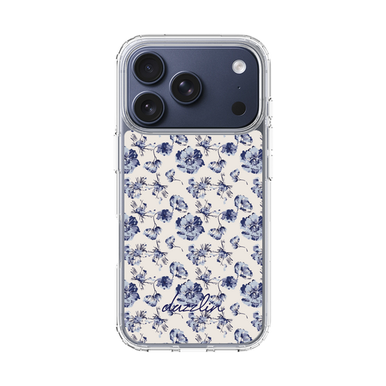 Slim Protection Case［ dazzlin - BlueFlower - Beige ］