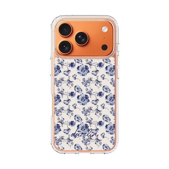 Slim Protection Case［ dazzlin - BlueFlower - Beige ］