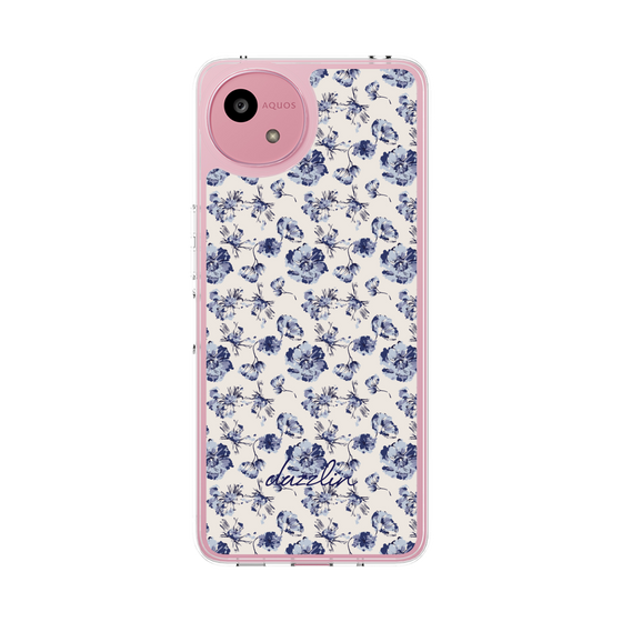 Slim Protection Case［ dazzlin - BlueFlower - Beige ］