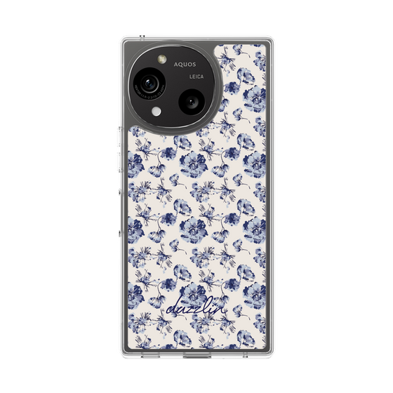 Slim Protection Case［ dazzlin - BlueFlower - Beige ］