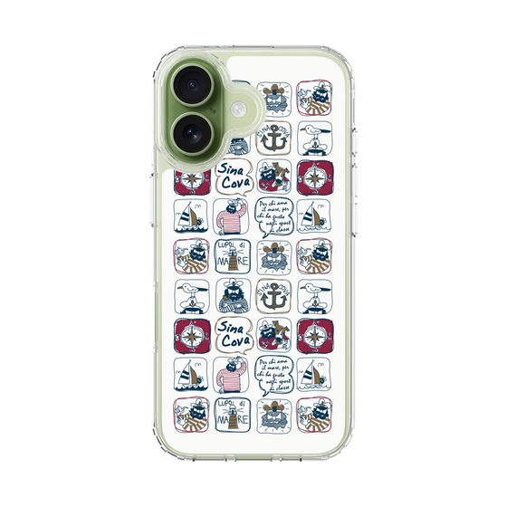 Slim Protection Case［ SINA COVA - All-Over Marine Pattern ］