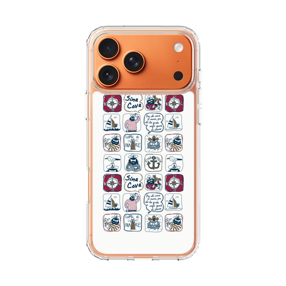 Slim Protection Case［ SINA COVA - All-Over Marine Pattern ］