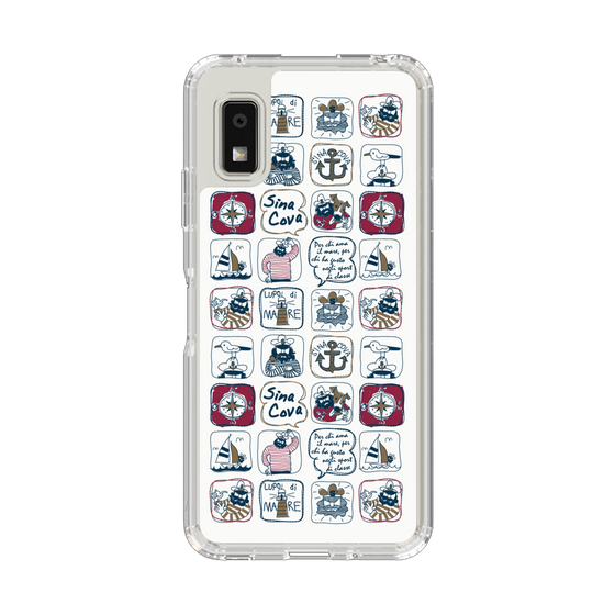 Slim Protection Case［ SINA COVA - All-Over Marine Pattern ］