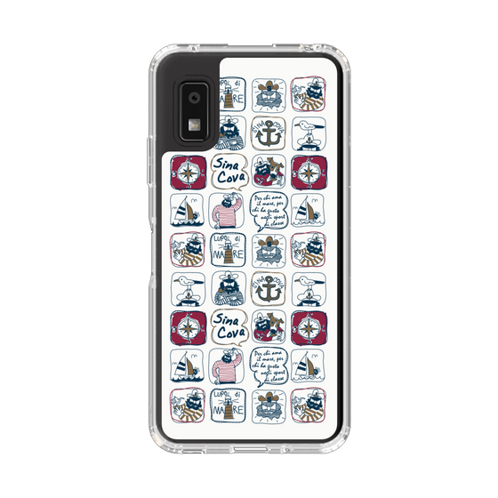 Slim Protection Case［ SINA COVA - All-Over Marine Pattern ］