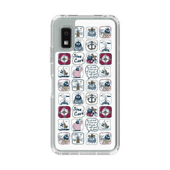 Slim Protection Case［ SINA COVA - All-Over Marine Pattern ］