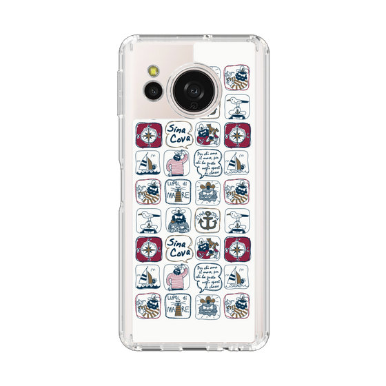 Slim Protection Case［ SINA COVA - All-Over Marine Pattern ］