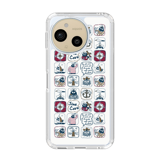 Slim Protection Case［ SINA COVA - All-Over Marine Pattern ］