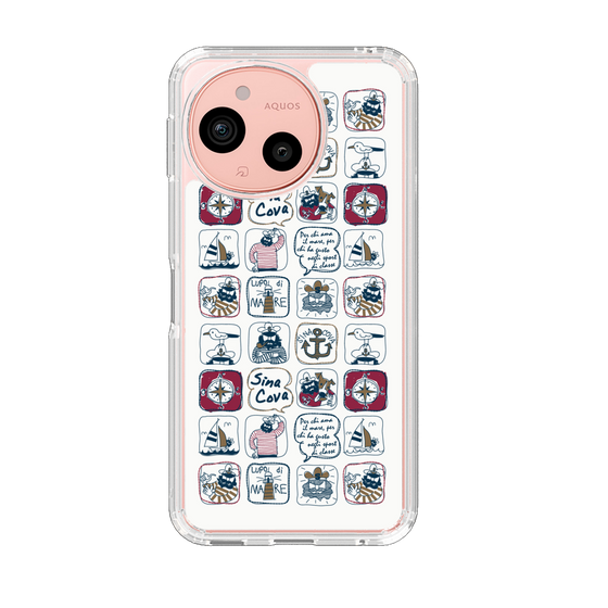 Slim Protection Case［ SINA COVA - All-Over Marine Pattern ］