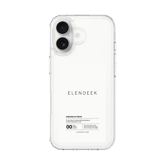 Slim Protection Case［ ELENDEEK - Logo Sticker - White ］