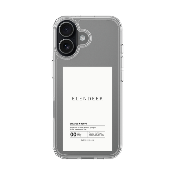 Slim Protection Case［ ELENDEEK - Logo Sticker - White ］