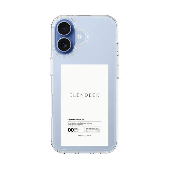 Slim Protection Case［ ELENDEEK - Logo Sticker - White ］