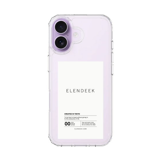 Slim Protection Case［ ELENDEEK - Logo Sticker - White ］
