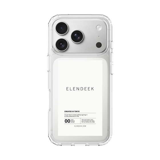 Slim Protection Case［ ELENDEEK - Logo Sticker - White ］