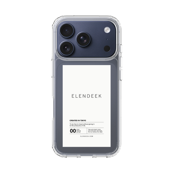Slim Protection Case［ ELENDEEK - Logo Sticker - White ］