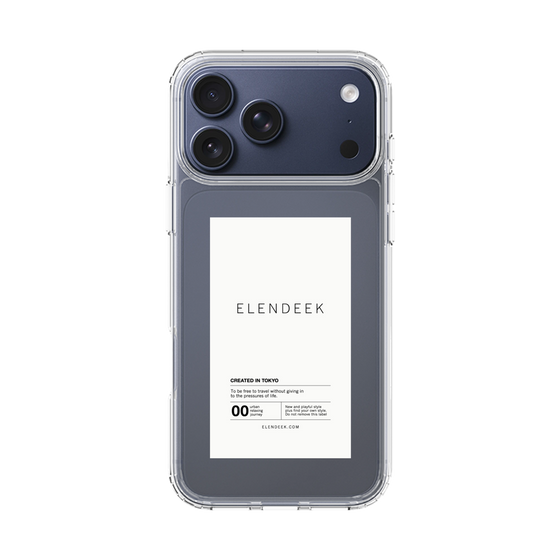 Slim Protection Case［ ELENDEEK - Logo Sticker - White ］