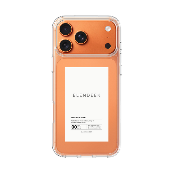 Slim Protection Case［ ELENDEEK - Logo Sticker - White ］