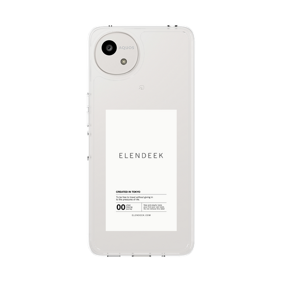 Slim Protection Case［ ELENDEEK - Logo Sticker - White ］