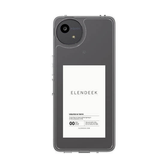 Slim Protection Case［ ELENDEEK - Logo Sticker - White ］
