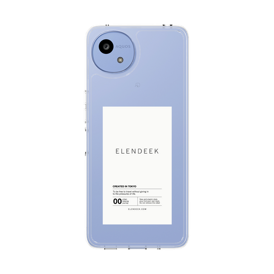 Slim Protection Case［ ELENDEEK - Logo Sticker - White ］