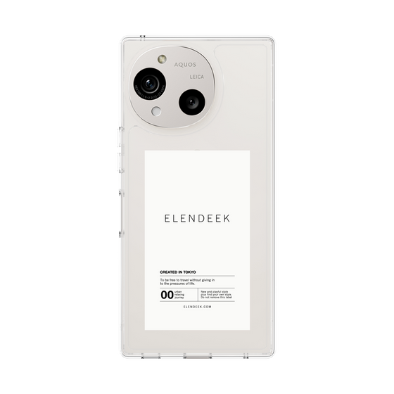 Slim Protection Case［ ELENDEEK - Logo Sticker - White ］