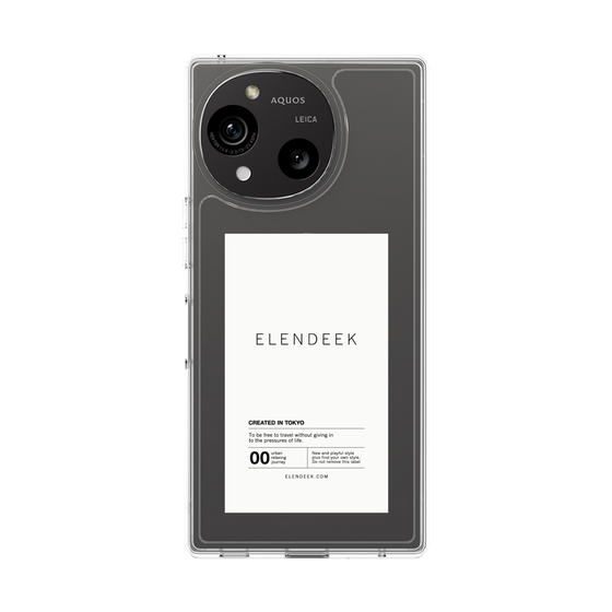 Slim Protection Case［ ELENDEEK - Logo Sticker - White ］