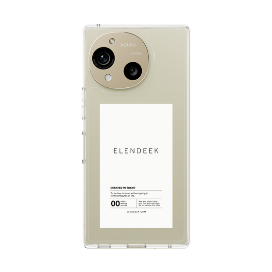 Slim Protection Case［ ELENDEEK - Logo Sticker - White ］