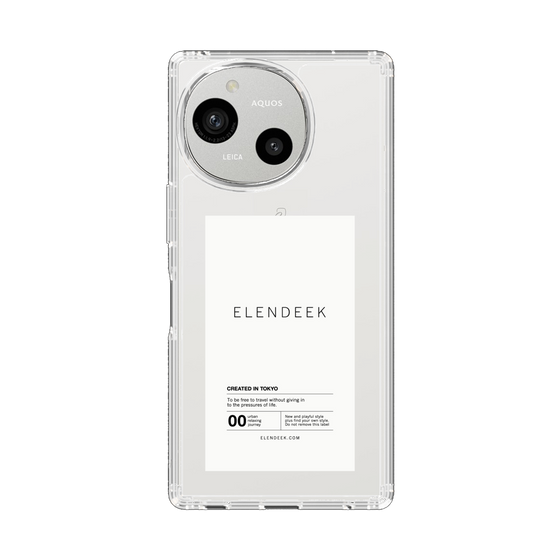 Slim Protection Case［ ELENDEEK - Logo Sticker - White ］