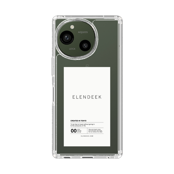 Slim Protection Case［ ELENDEEK - Logo Sticker - White ］