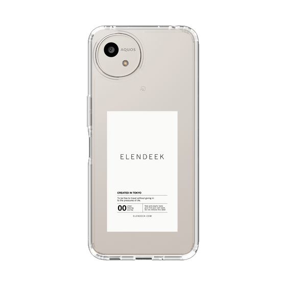 Slim Protection Case［ ELENDEEK - Logo Sticker - White ］