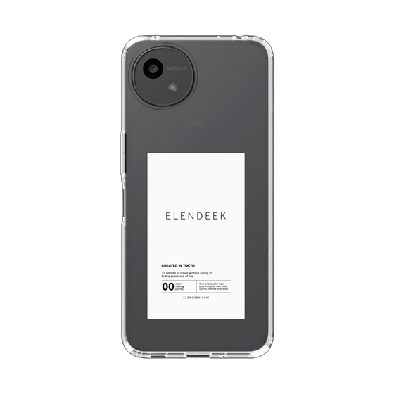 Slim Protection Case［ ELENDEEK - Logo Sticker - White ］
