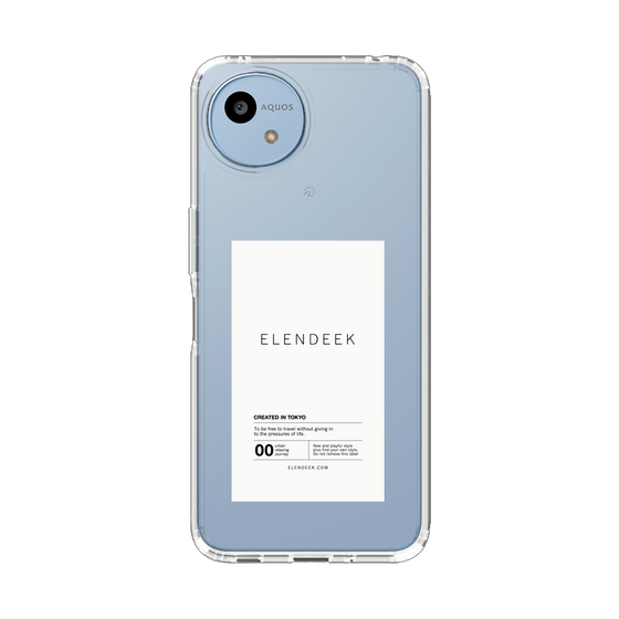 Slim Protection Case［ ELENDEEK - Logo Sticker - White ］