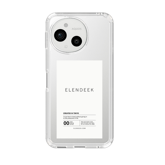 Slim Protection Case［ ELENDEEK - Logo Sticker - White ］