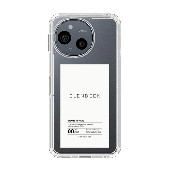 Slim Protection Case［ ELENDEEK - Logo Sticker - White ］
