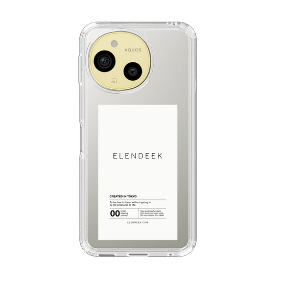 Slim Protection Case［ ELENDEEK - Logo Sticker - White ］