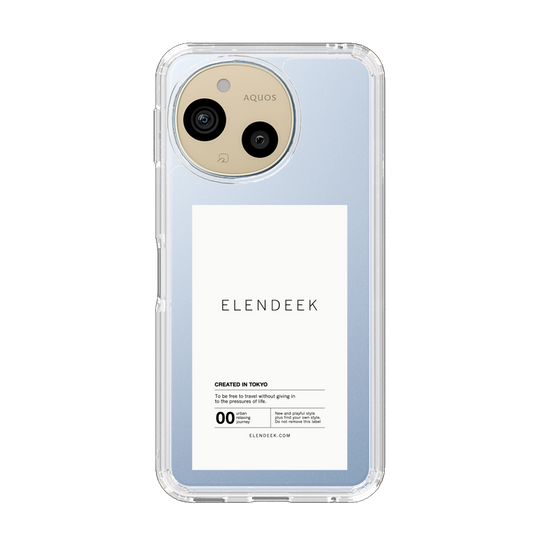 Slim Protection Case［ ELENDEEK - Logo Sticker - White ］